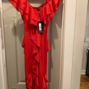 NWT red flowy dress